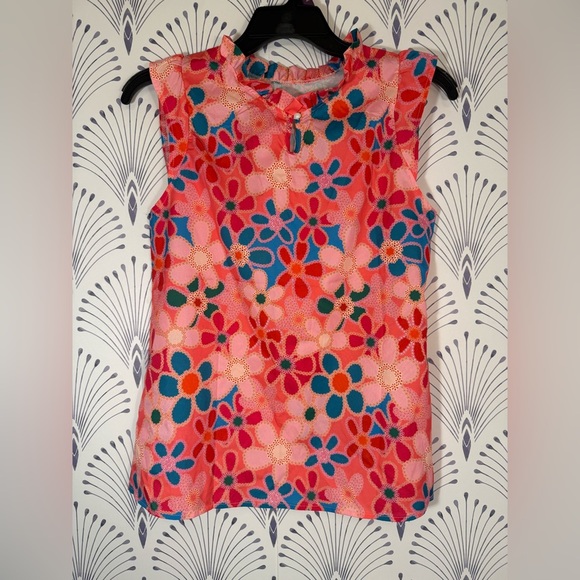 unbranded Tops - Floral Sleeveless Top - Pink and Blue womens medium PTP-20 L-26 Indie Boho